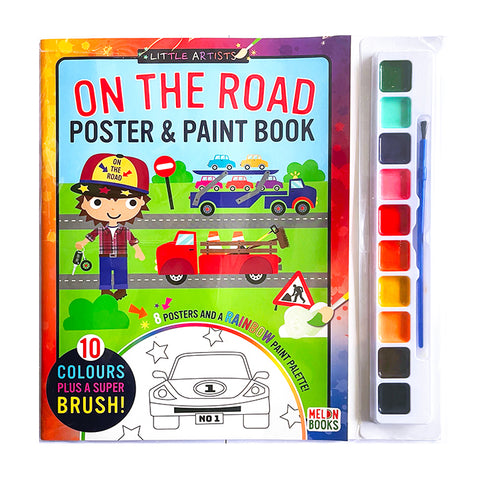 On The Road Vehicle Jumbo Poster & Paint Set