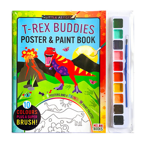 T Rex Buddies Jumbo Poster & Paint Set