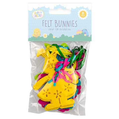 Easter Felt Hanging Bunnies 8pk