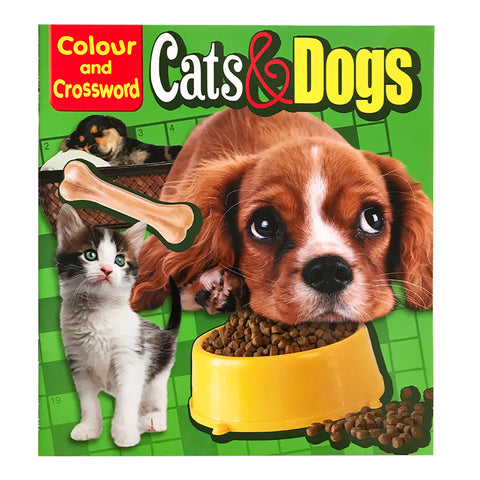 Cats & Dogs Crossword Colouring Book