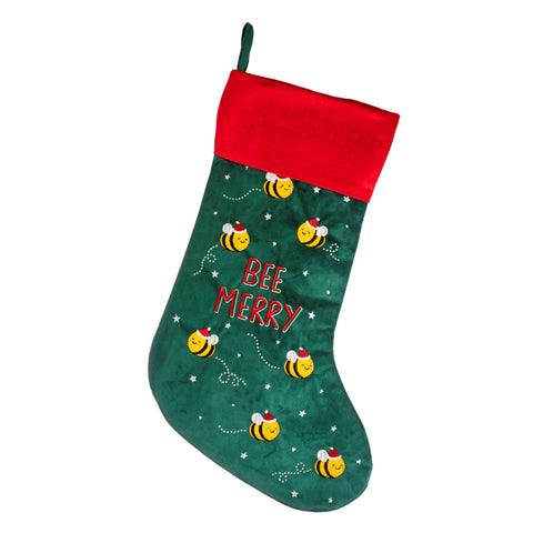 Children's Design Bee Merry Christmas Stocking