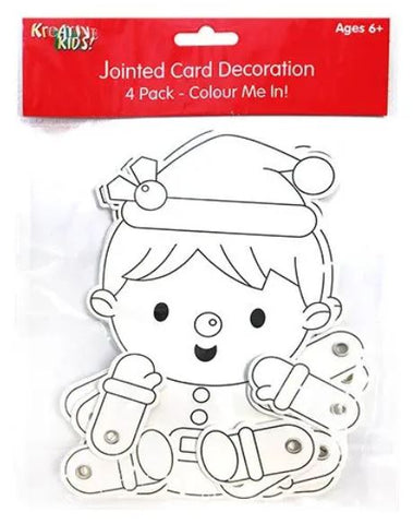 Jointed Xmas Figures 4pk
