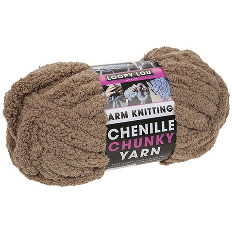Super Chunky Arm Knitting Yarn - Light Brown