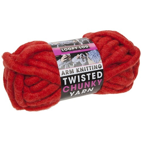 Twist Chunky Arm Knitting Yarn - Red