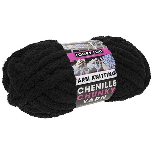 Super Chunky Arm Knitting Yarn Black - Main Image